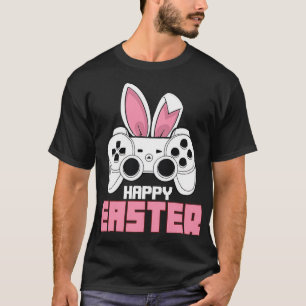 Video Game Bunny Controller Happy Easter Gamer Boy T-Shirt