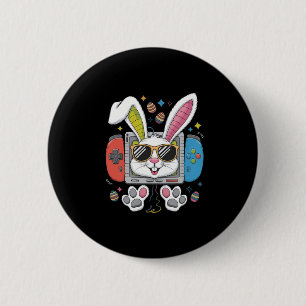 Video Game Bunny Eggs Costume Easter Day Boy Kids 6 Cm Round Badge