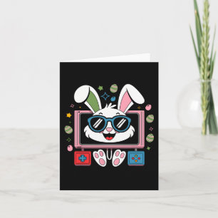 Video Game Bunny Eggs Costume Easter Day Boy Kids  Card