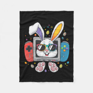 Video Game Bunny Eggs Costume Easter Day Boy Kids Fleece Blanket