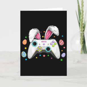 Video Game Bunny Eggs Costume Easter Day Boys Kids Card