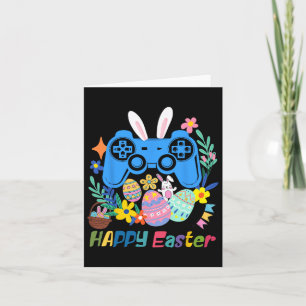 Video Game Bunny Eggs Costume Easter Day Boys Kids Card