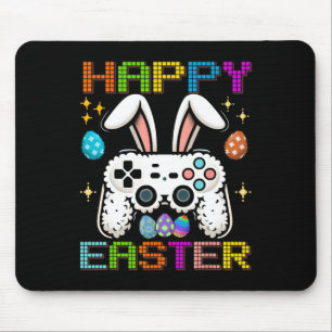 Video Game Bunny Eggs Costume Easter Day Boys Kids Mouse Pad