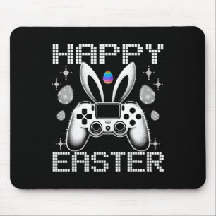 Video Game Bunny Eggs Costume Easter Day Boys Kids Mouse Pad