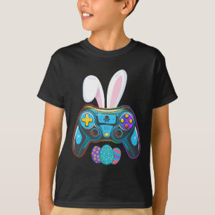 Video Game Bunny Eggs Costume Easter Day Boys Kids T-Shirt