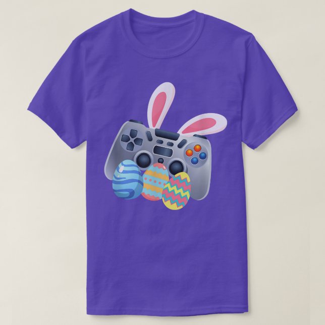 Video Game Bunny Eggs Costume Easter Day Boys Kids T-Shirt (Design Front)