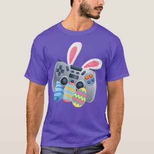 Video Game Bunny Eggs Costume Easter Day Boys Kids T-Shirt