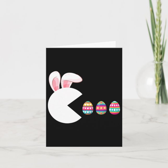 Video Game Bunny Eggs Easter Gamer Kids Boys Men G Card (Front)