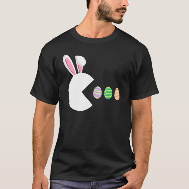 Video Game Bunny Eggs Easter Gamer Kids Boys Men G T-Shirt (Front)