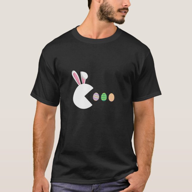 Video Game Bunny Eggs Easter Gamer Kids Boys Men G T-Shirt (Front)