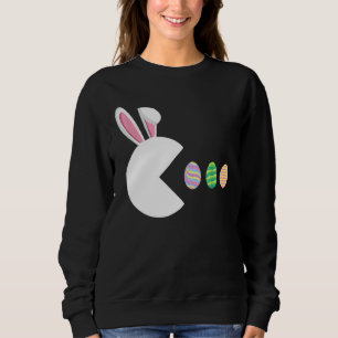 Video Game Bunny Eggs Funny Easter Gamer Kid Boys  Sweatshirt
