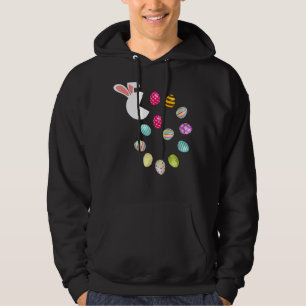 Video Game Bunny Gamer Kids Boys Men Gaming Eggs E Hoodie