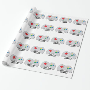 Video Game Champion Wrapping Paper