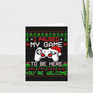 Video Game Christmas Ugly Sweater Funny Gamer Gami Card