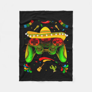 Video Game Cinco De Mayo Boys Kids Let's Fiesta Pa Fleece Blanket