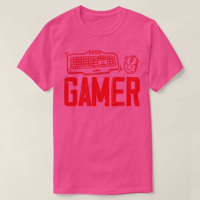 Video Game Computer PC Online Gaming Keyboard  T-Shirt (Design Front)