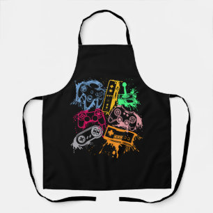Video Game Console Controllers Retro 80's 90's Arc Apron