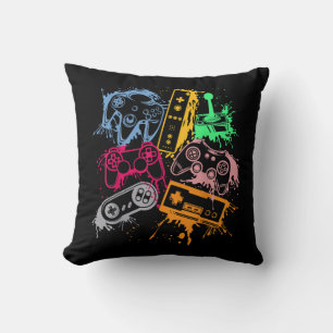 Video Game Console Controllers Retro 80's 90's Arc Cushion