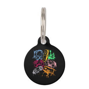 Video Game Console Controllers Retro 80's 90's Arc Pet Tag