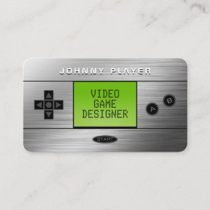 Video game console handheld faux looks business ca card