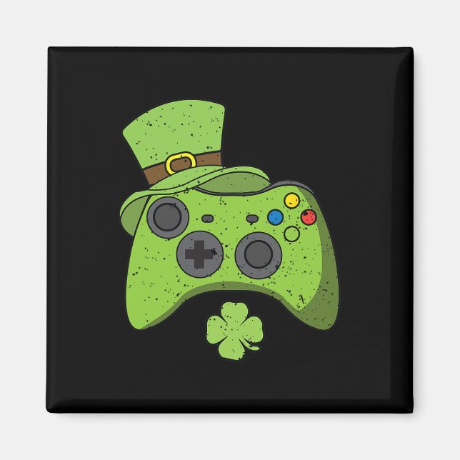 Video Game Console St Patricks Day Kids Gamers  Magnet (Front)