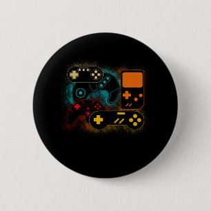 Video Game Controller 6 Cm Round Badge