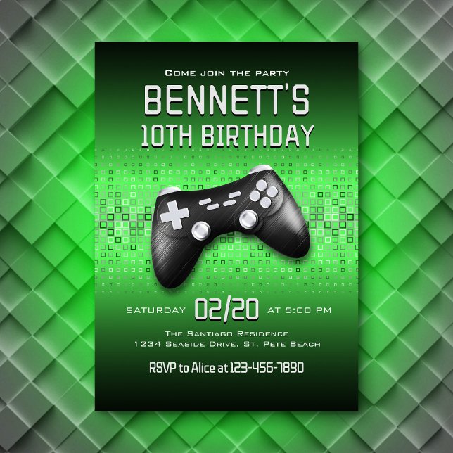 Video Game Controller Birthday Invitation (Creator Uploaded)