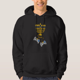 Video Game Controller Chanukah 2022 Hanukkah Menor Hoodie
