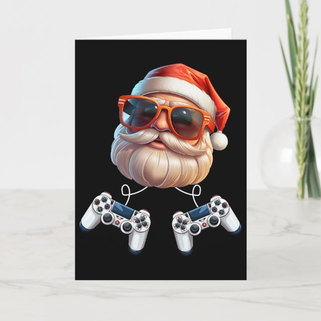 Video Game Controller Christmas Gamer Gaming Enthu Card (Front)