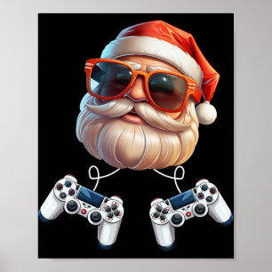 Video Game Controller Christmas Gamer Gaming Enthu Poster