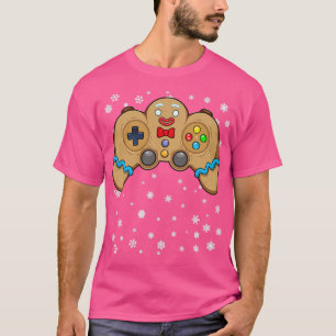Video Game Controller Christmas Gingerbread Gamer T-Shirt