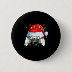 Video Game Controller Christmas Lights Gamer Boys 6 Cm Round Badge
