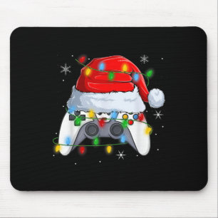 Video Game Controller Christmas Lights Gamer Boys Mouse Pad