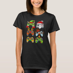 Video Game Controller Christmas Santa ELF Gamer  B T-Shirt