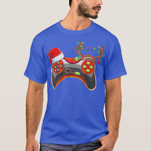 Video Game Controller Christmas Santa Hat Boys Kid T-Shirt