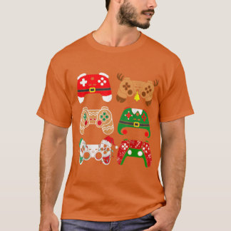 Video Game Controller Christmas Santa Hat Boys Kid T-Shirt
