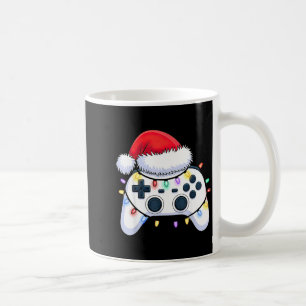 Video Game Controller Christmas Santa Hat Gamer Bo Coffee Mug