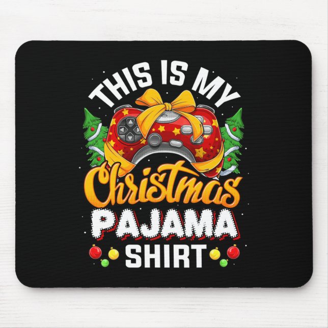 Video Game Controller Christmas Santa Hat Gamer Bo Mouse Pad (Front)