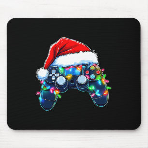 Video Game Controller Christmas Santa Hat Gamer Bo Mouse Pad