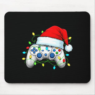 Video Game Controller Christmas Santa Hat Gamer Bo Mouse Pad