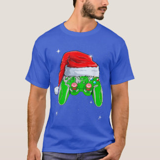 Video Game Controller Christmas Santa Hat Gamer Xm T-Shirt