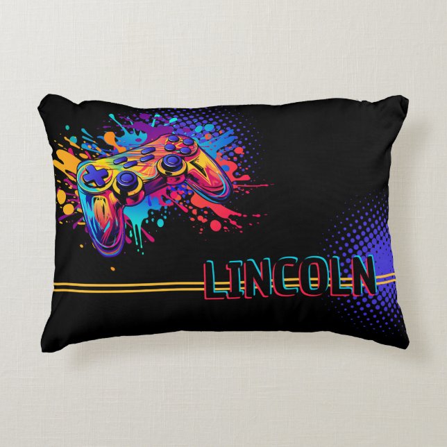Video Game Controller Decorative Cushion (Front)