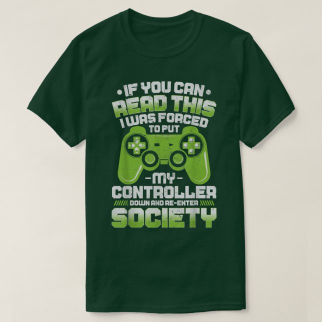 Video Game Controller Gamer Tees Men Kids Boys Fun (Design Front)
