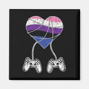 Video-game Controller Gender-fluid Pride Gaming Lg Magnet