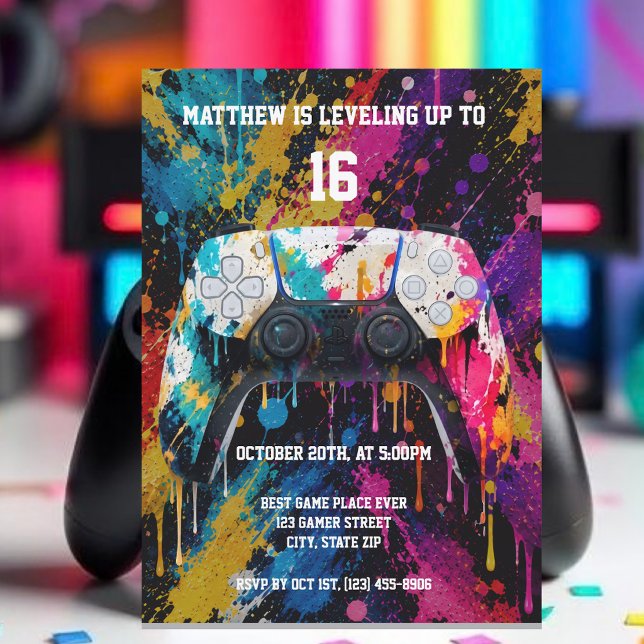 Video Game Controller Invitation (Video Game Controller Invitation )