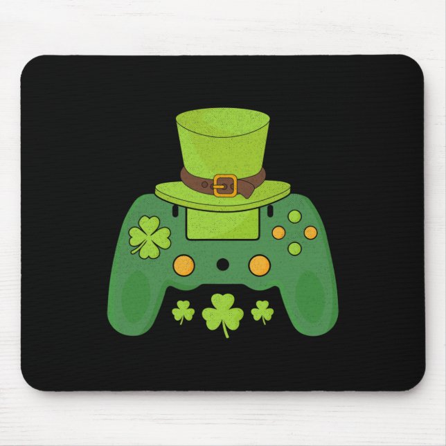 Video Game Controller Irish Gamer Boys Happy St Pa Mouse Pad (Front)