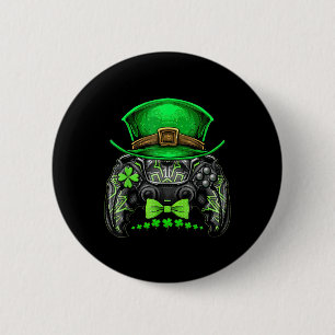 Video Game Controller Irish Gamer Boys St Patricks 6 Cm Round Badge