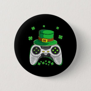 Video Game Controller Irish Gamer Boys St Patricks 6 Cm Round Badge