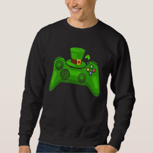 Video Game Controller Irish Gamer Boys St Patricks Sweatshirt