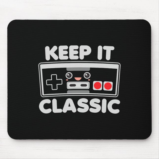 Video Game Controller Keep It Clic Humour 80s Retr Mouse Pad (Front)